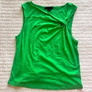 Sanctuary Bright Green Twist-Front Tank Top